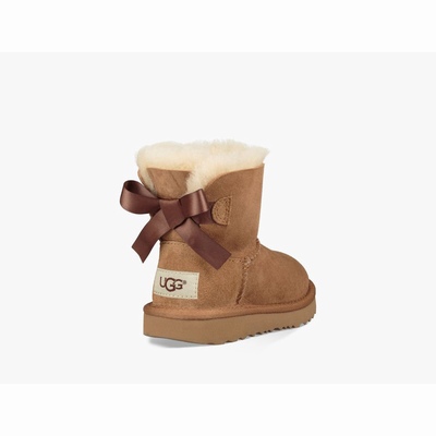 Botas UGG Mini Bailey Bow II Criança Marrom | PT-YRXJA